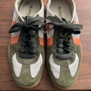 Vintage green and orange converse